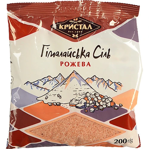 Сіль гімалайська рожева Кристал 200г