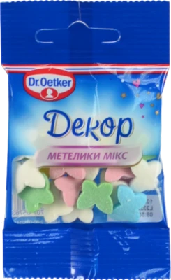 Посипка цукрова декоративна Метелики мікс Dr.Oetker м/у 10г