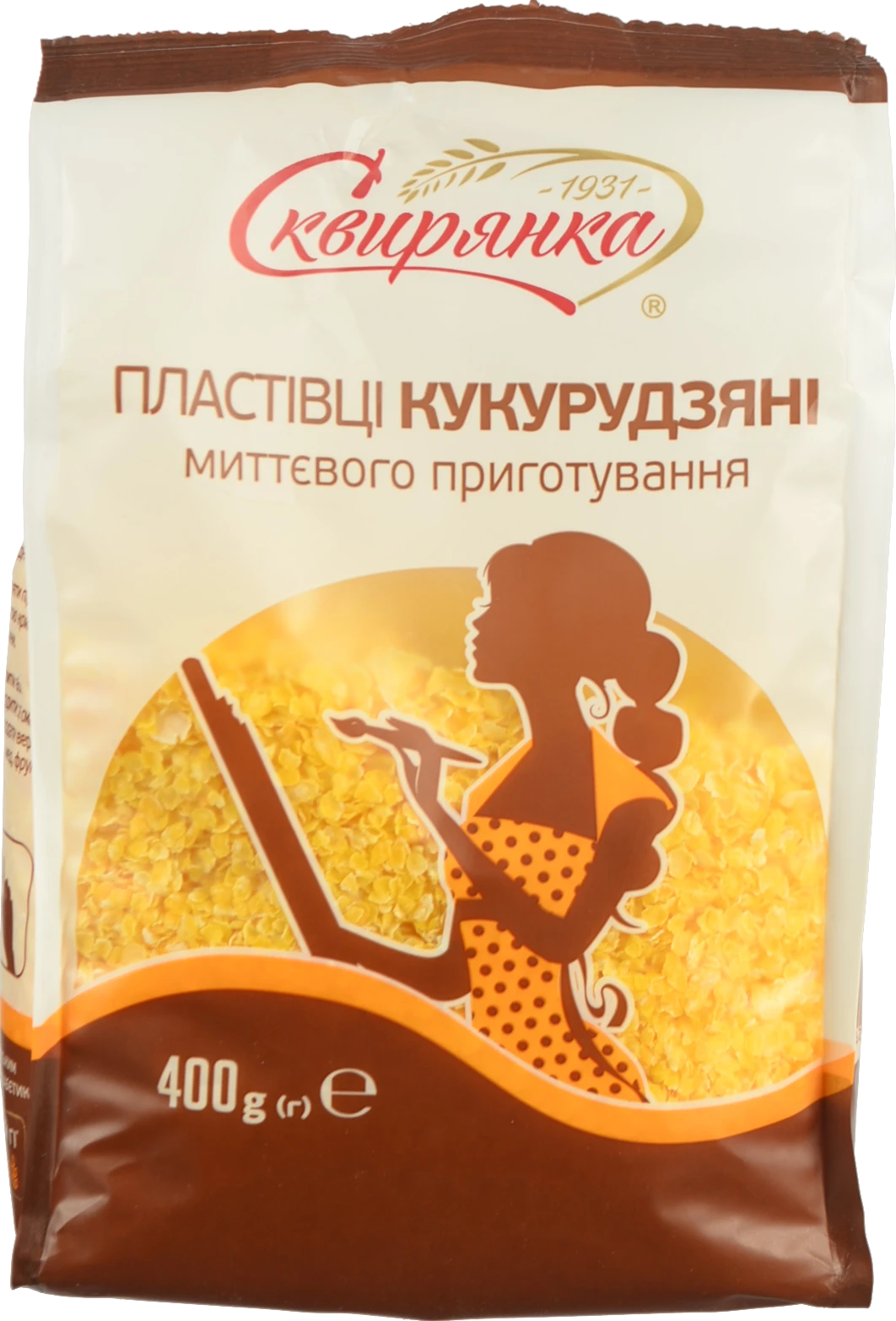 Пластівці кукурудзяні миттєвого приготування Сквирянка 400г