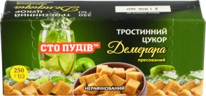 Цукор Сто Пудів Демерара тростинний пресований 250г
