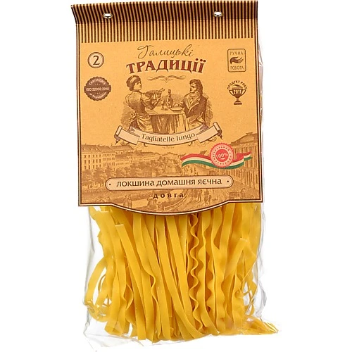 Локшина Галицькі традиції 250г довга яєчна