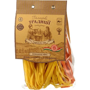 Локшина Галицькі традиції 300г мiкс томат паприка яєчна