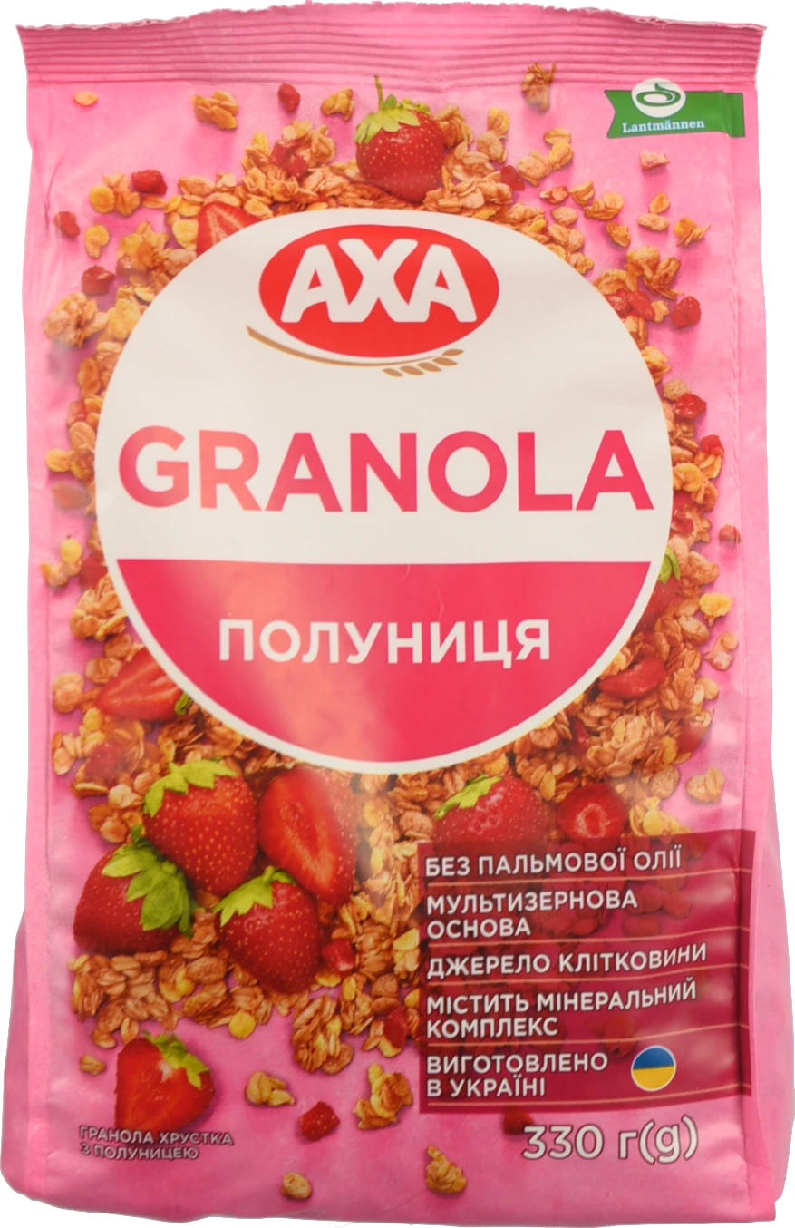 Гранола хрустка Полуниця Axa 330г