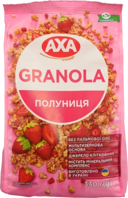 Гранола хрустка Полуниця Axa 330г