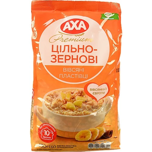 Пластівці вівсяні Цільнозернові Premium Axa м/у 450г
