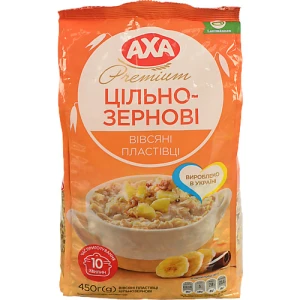 Пластівці вівсяні Цільнозернові Premium Axa м/у 450г