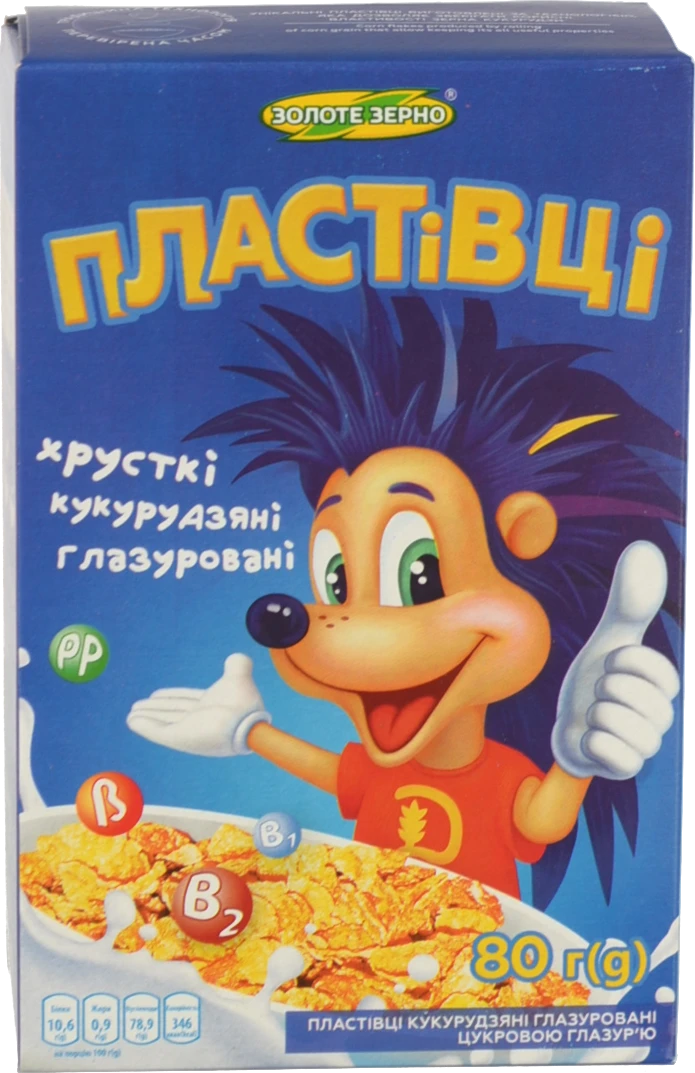 Пластівці кукурудзяні глазуровані Золоте зерно к/у 80г