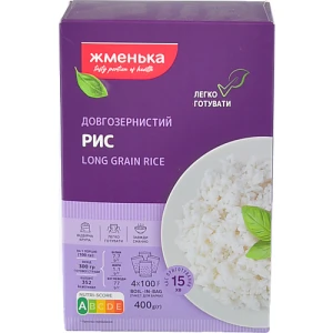 Рис шліфований довгозернистий Жменька к/у 4х100г