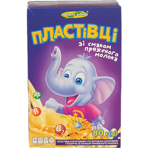 Пластівці кукурудзяні Золоте зерно 80г топлене молоко