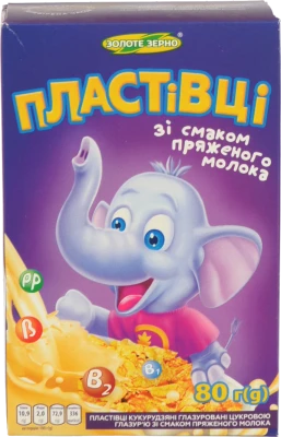 Пластівці кукурудзяні Золоте зерно 80г топлене молоко