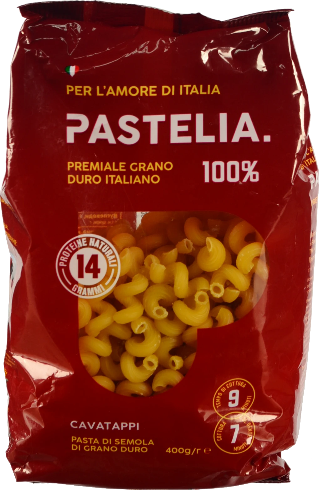 Макарони Pastelia Cavatappi з твердих сортів пшениці 400г