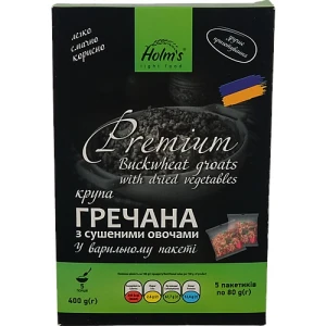 Крупа Holms 400г гречана з сушеними овочами