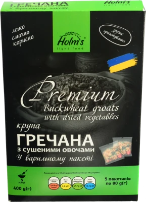Крупа Holms 400г гречана з сушеними овочами
