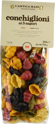 Паста Lantica Madia 500г з твердих сортів пшениці Conchiglioni 5 кольорів