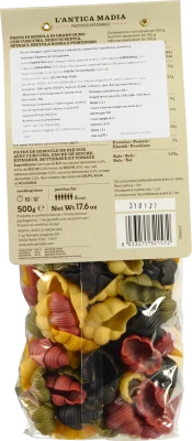 Паста Lantica Madia 500г з твердих сортів пшениці Conchiglioni 5 кольорів