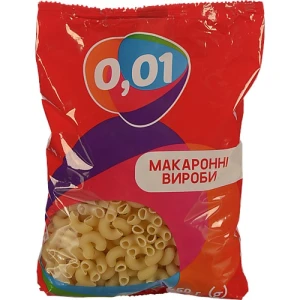Макарони 0.01 450г ріжкі гладенькі