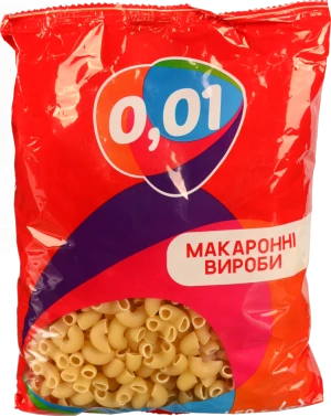 Макарони 0.01 450г ріжкі гладенькі