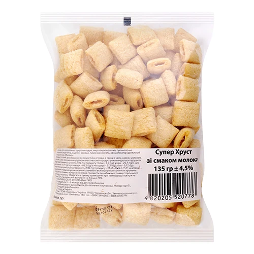 Подушечки Супер Хруст 135г кукурудзяні молоко