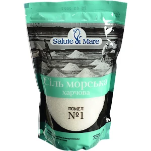Сіль морська Salute di Mare 750г середній помел