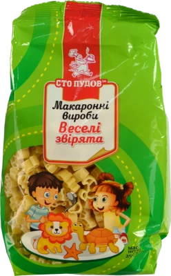 Макаронні вироби Сто Пудів 250г Веселі звірятка