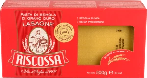 Паста Riscossa 500г лазанья з твердих сортів пшениці