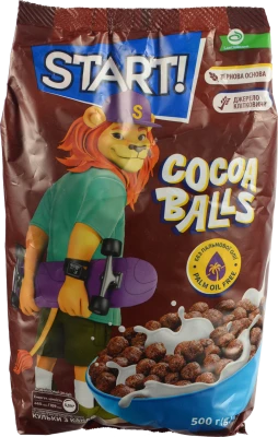 Сніданки сухі зернові Cocoa balls Start! м/у 500г