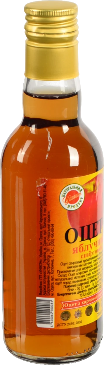 Оцет Унікон 0.25л 6% яблуко скло