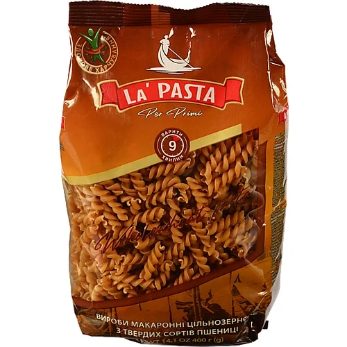 Макарони La Pasta Per Primi цільнозернові Fusilli 400г