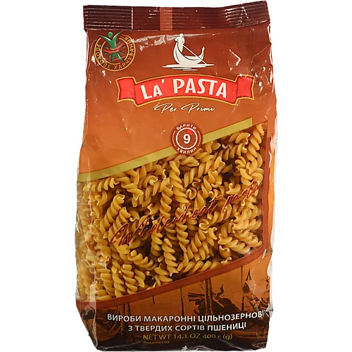 Макарони La Pasta Per Primi цільнозернові Fusilli 400г
