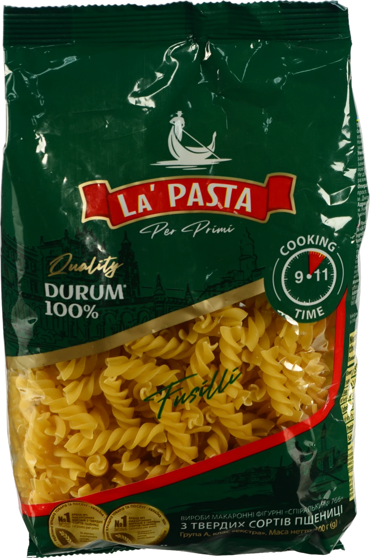 Макарони La Pasta 400г спіральки