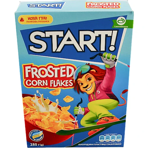 Пластівці кукурудзяні глазуровані Frosted Start! к/у 280г