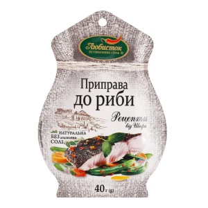 Приправа Любисток 40г рецепти від шефа до риби б.солі