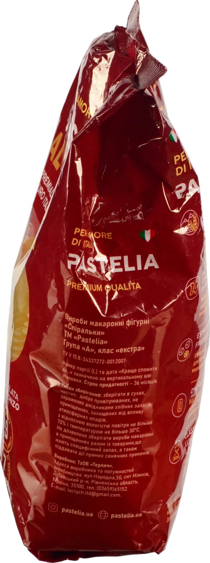 Макарони Pastelia Fusilli 400г