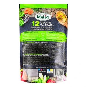 Приправа Idelia 100г універсальна 12 овочів та трав гранули