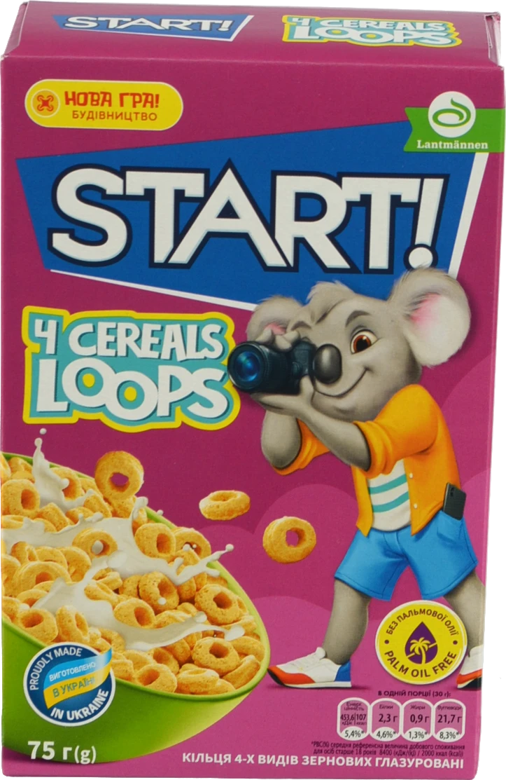 Start! 4 Cereals Loops 75г