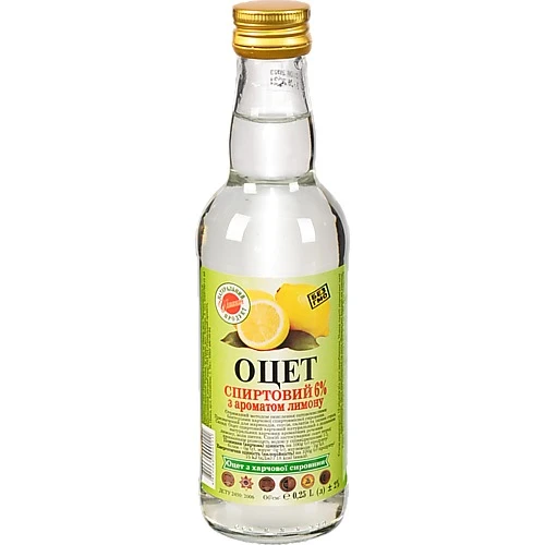 Оцет Унікон 0.25л 6% лимон скло