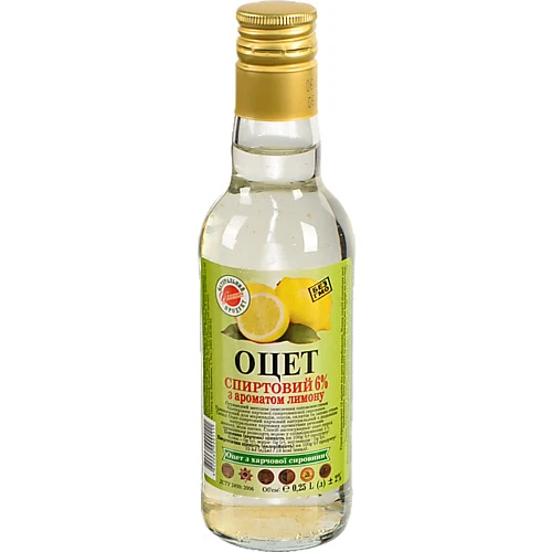 Оцет Унікон 0.25л 6% лимон скло