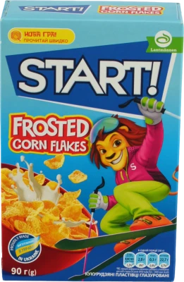 Пластівці кукурудзяні глазуровані Start! к/у 90г