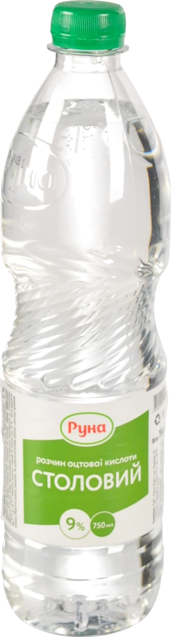 Розчин оцтової кислоти 9% Столовий Руна п/пл 750мл