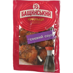 Крильця "Соєвий соус" копчено-варені, вищий ґатунок (у середовищі захисного газу ~0,300 кг, Бащинський), флоу-пак