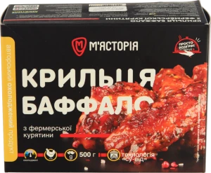 Курячі крильця Баффало М'ясторія з фермерської курятини 500г