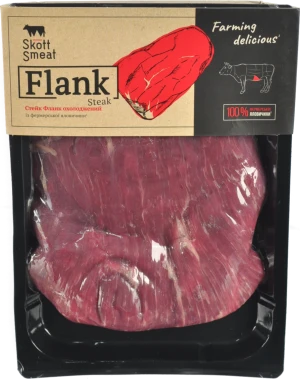 Грудна частина Фланк стейк яловича охл скін-пак Skott Smeat