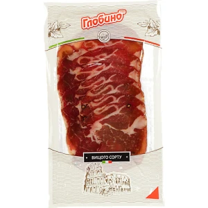 Шийка “Глобино” Італійська сиров’ялена, вищого ґатунку, нарізка, вакуумна упаковка, 80 г