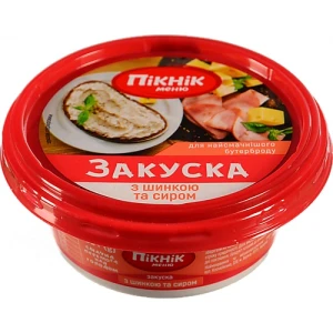 Закуска бутербродна Пікнік Меню з шинкою та сиром 100 г
