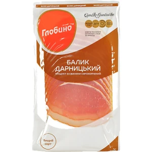 Балик Глобино Дарницький сирокопчений, вищий сорт, 80 г, вакуумна упаковка