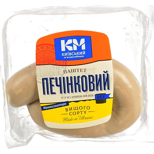 Паштет Київський м’ясокомбінат (КМК) Печінковий, вищого ґатунку, у череві