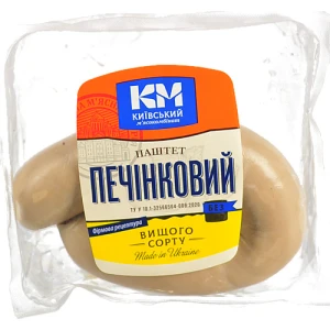 Паштет Київський м’ясокомбінат (КМК) Печінковий, вищого ґатунку, у череві