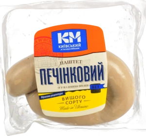 Паштет Київський м’ясокомбінат (КМК) Печінковий, вищого ґатунку, у череві