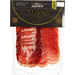 Продукт Salsus зі свинини «Коппа» сиров’ялений, вищий ґатунок, нарізка, 100 г