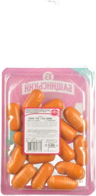 Сосиски «Бащинський» «Міні з філе індички» варені, без оболонки, вищого ґатунку, 300 г